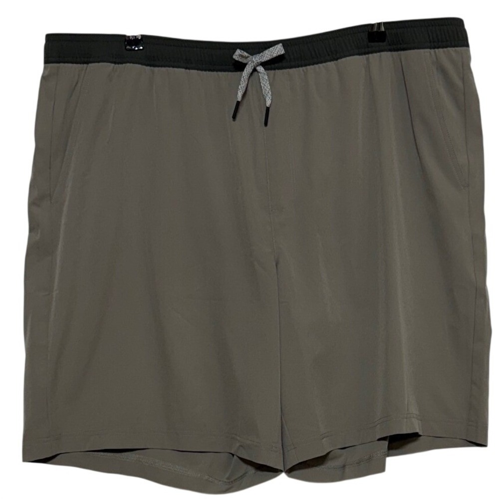 NEW FLX Shorts Mens XXL 42 x 9" Inseam Beige Performance Stretch Activewear
